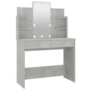 Toaletní stolek s LED betonově šedý 96 x 40 x 142 cm - obrázek 3