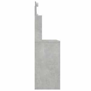 Toaletní stolek s LED betonově šedý 96 x 40 x 142 cm - obrázek 6