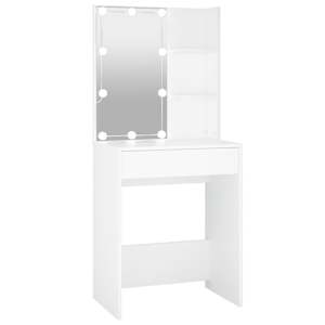 Toaletní stolek s LED bílý 60 x 40 x 140 cm - obrázek 2