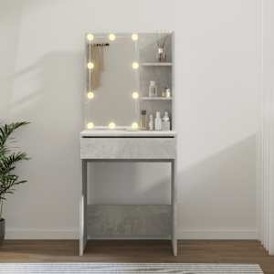 Toaletní stolek s LED betonově šedý 60 x 40 x 140 cm - obrázek 14