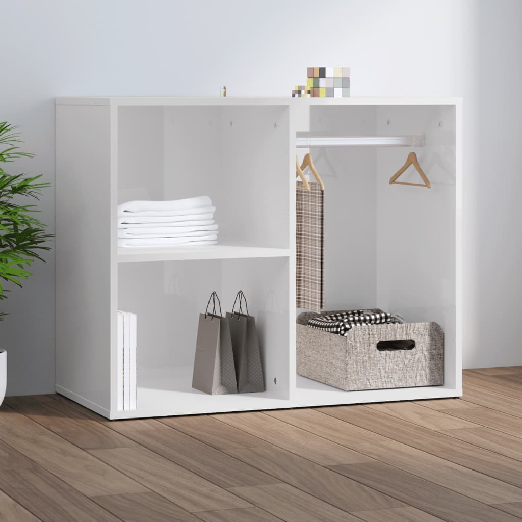 vidaXL Szafka, bia�a o wysokim po�ysku, 80x40x65 cm