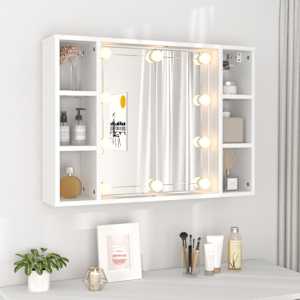 Zrcadlová skříňka s LED bílá 76 x 15 x 55 cm - obrázek 4