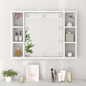 Zrcadlová skříňka s LED bílá 76 x 15 x 55 cm - obrázek 5