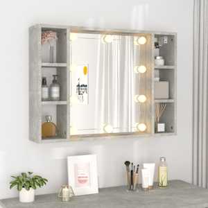 Zrcadlová skříňka s LED betonově šedá 76 x 15 x 55 cm - obrázek 4