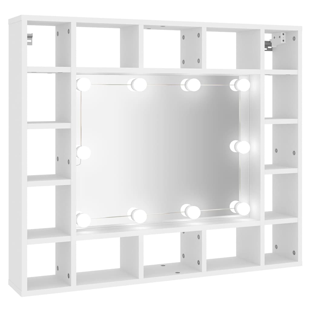Thumbnail - vidaXL Spiegelschrank mit LED Weiß 91x15x76,5 cm