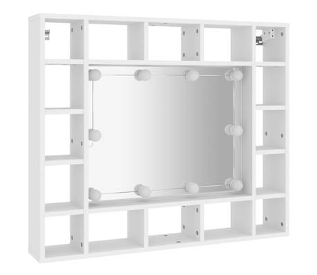 vidaXL Armoire de miroir avec LED Blanc 91x15x76,5 cm