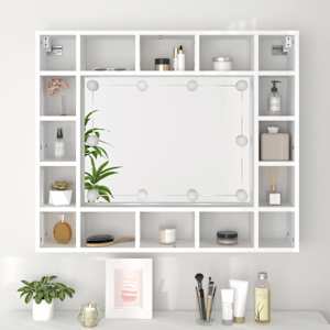 Zrcadlová skříňka s LED bílá 91 x 15 x 76,5 cm - obrázek 5