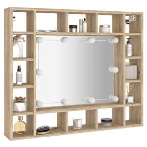 Zrcadlová skříňka s LED dub sonoma 91 x 15 x 76,5 cm - obrázek 6