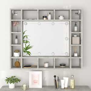 Zrcadlová skříňka s LED betonově šedá 91 x 15 x 76,5 cm - obrázek 5