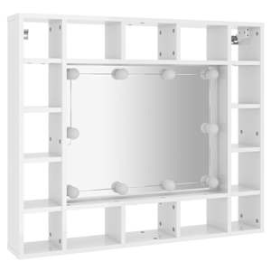 Zrcadlová skříňka s LED bílá s vysokým leskem 91 x 15 x 76,5 cm - obrázek 3