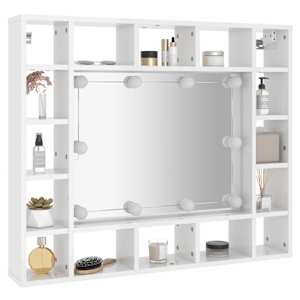 Zrcadlová skříňka s LED bílá s vysokým leskem 91 x 15 x 76,5 cm - obrázek 6