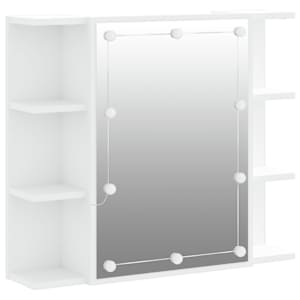 Zrcadlová skříňka s LED bílá 70 x 16,5 x 60 cm - obrázek 2