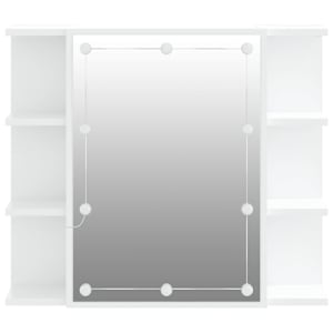 Zrcadlová skříňka s LED bílá 70 x 16,5 x 60 cm - obrázek 8