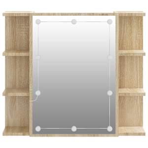 Zrcadlová skříňka s LED dub sonoma 70 x 16,5 x 60 cm - obrázek 8