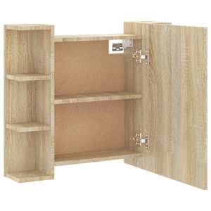 Zrcadlová skříňka s LED dub sonoma 70 x 16,5 x 60 cm - obrázek 11