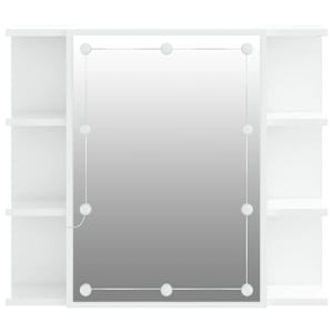 Zrcadlová skříňka s LED bílá s vysokým leskem 70 x 16,5 x 60 cm - obrázek 8