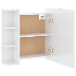 Zrcadlová skříňka s LED bílá s vysokým leskem 70 x 16,5 x 60 cm - obrázek 11