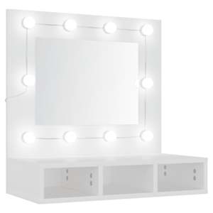 Zrcadlová skříňka s LED bílá 60 x 31,5 x 62 cm - obrázek 2