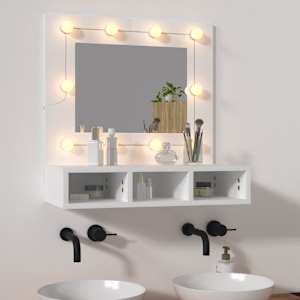 Zrcadlová skříňka s LED bílá 60 x 31,5 x 62 cm - obrázek 1