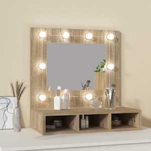 Zrcadlová skříňka s LED dub sonoma 60 x 31,5 x 62 cm - obrázek 3