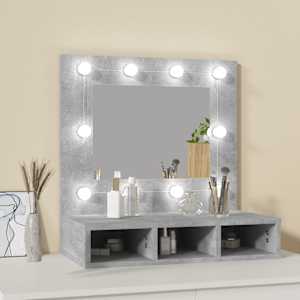 Zrcadlová skříňka s LED betonově šedá 60 x 31,5 x 62 cm - obrázek 3
