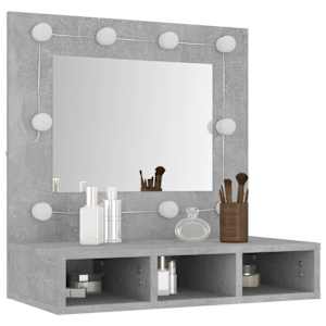 Zrcadlová skříňka s LED betonově šedá 60 x 31,5 x 62 cm - obrázek 12