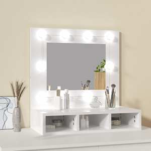 Zrcadlová skříňka s LED bílá s vysokým leskem 60x31,5x62 cm - obrázek 3