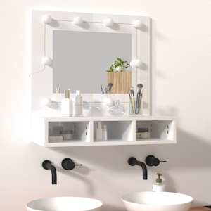 Zrcadlová skříňka s LED bílá s vysokým leskem 60x31,5x62 cm - obrázek 14