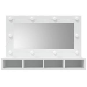 Zrcadlová skříňka s LED bílá 90x31,5x62 cm - obrázek 4