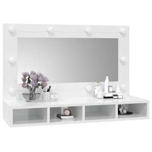 Zrcadlová skříňka s LED bílá s vysokým leskem 90x31,5x62 cm - obrázek 11