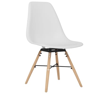 vidaXL Eetkamerstoelen 4 st PP wit