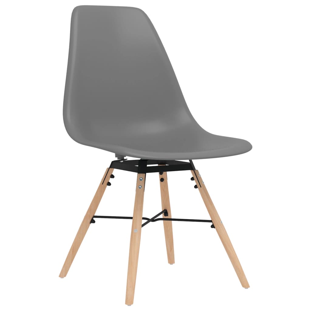 

vidaXL Eetkamerstoelen 4 st PP grijs