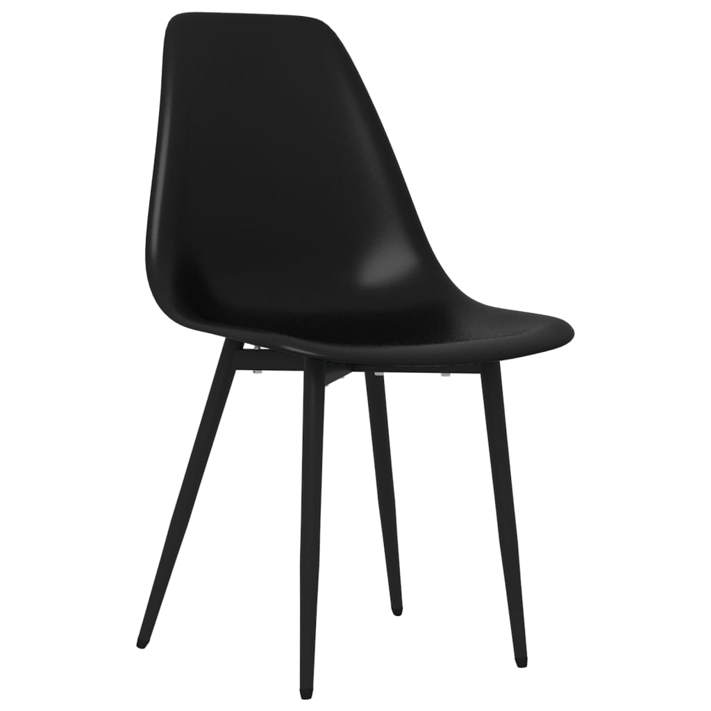 

vidaXL Eetkamerstoelen 2 st PP zwart