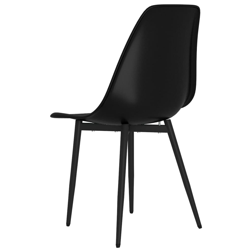 Jídelní židle 2 ks černé PP