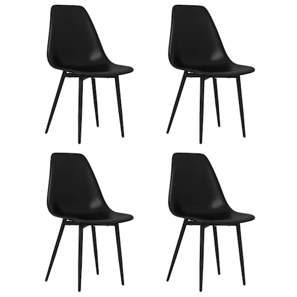 vidaXL s&ouml;&ouml;gitoolid 4 tk, must, PP