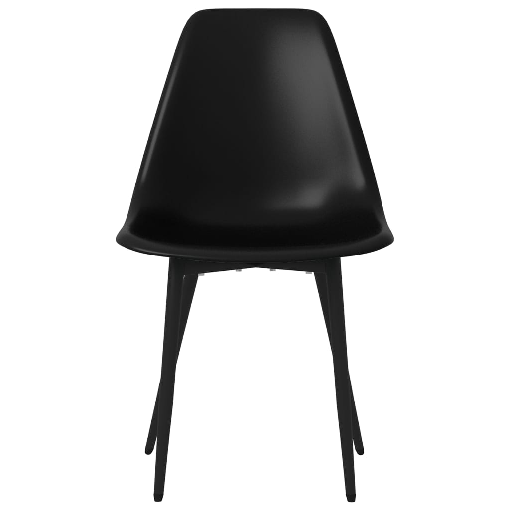 Jídelní židle 4 ks černé PP