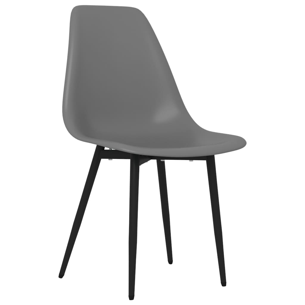 Jídelní židle 2 ks šedé PP