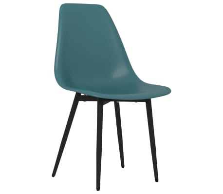 vidaXL Valgomojo kėdės, 2vnt., turkio spalvos, PP