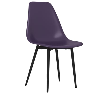 vidaXL Valgomojo kėdės, 4vnt., violetinės spalvos, PP