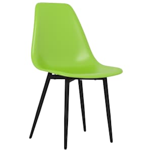 vidaXL Valgomojo kėdės, 4vnt., žalios spalvos, PP