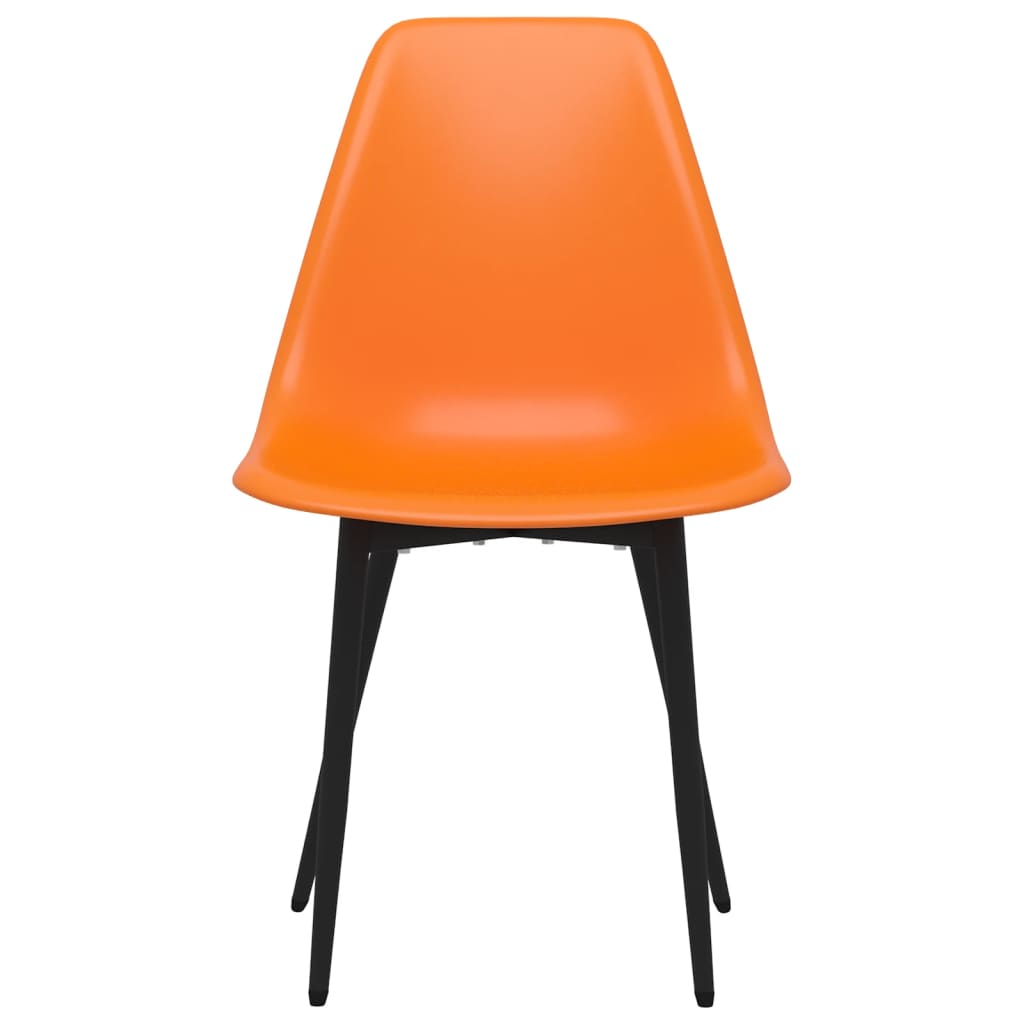 Jídelní židle 2 ks oranžové PP