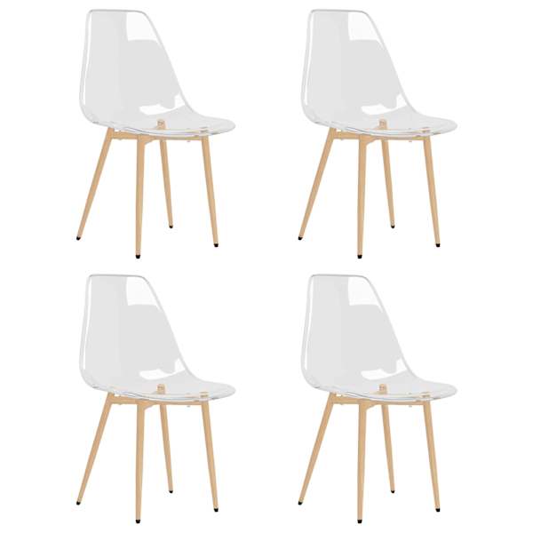 vidaXL s&ouml;&ouml;gitoolid 4 tk, l&auml;bipaistev PET
