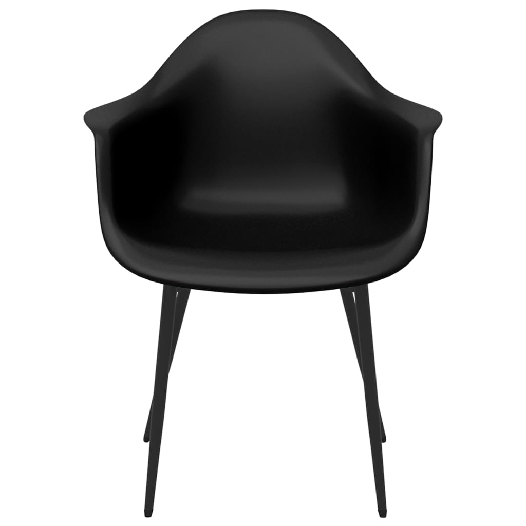 Scaun de masă, negru, PP
