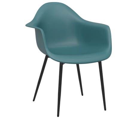 vidaXL Valgomojo kėdės, 4vnt., turkio spalvos, PP