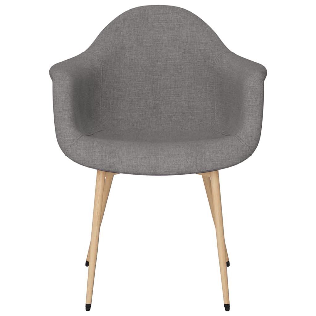 vidaXL Cadeira de jantar tecido cinzento-claro