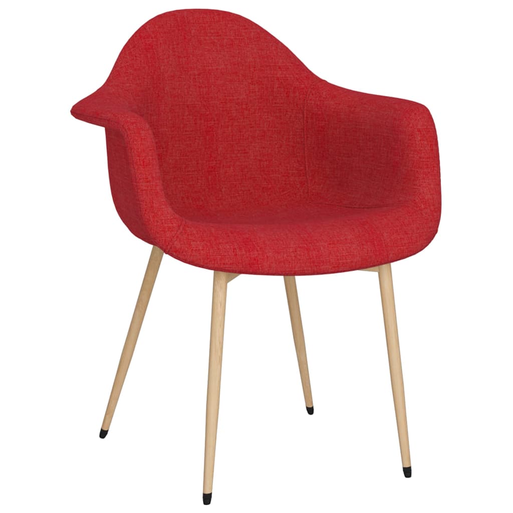 

vidaXL Eetkamerstoelen 2 st stof wijnrood