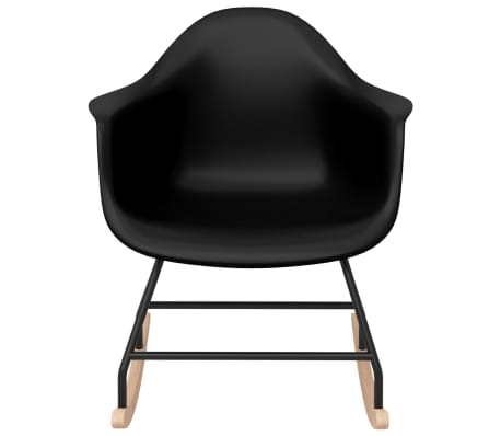 vidaXL Rocking Chair Black PP