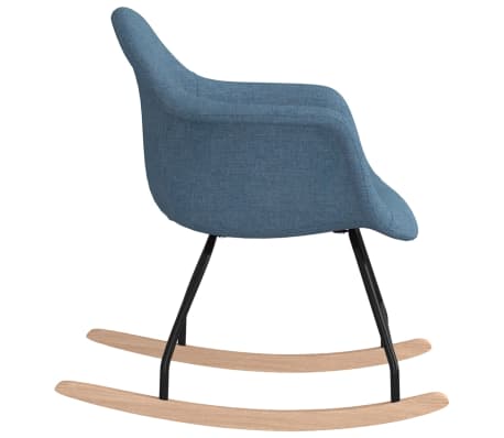 vidaXL Chaise à bascule Bleu Tissu