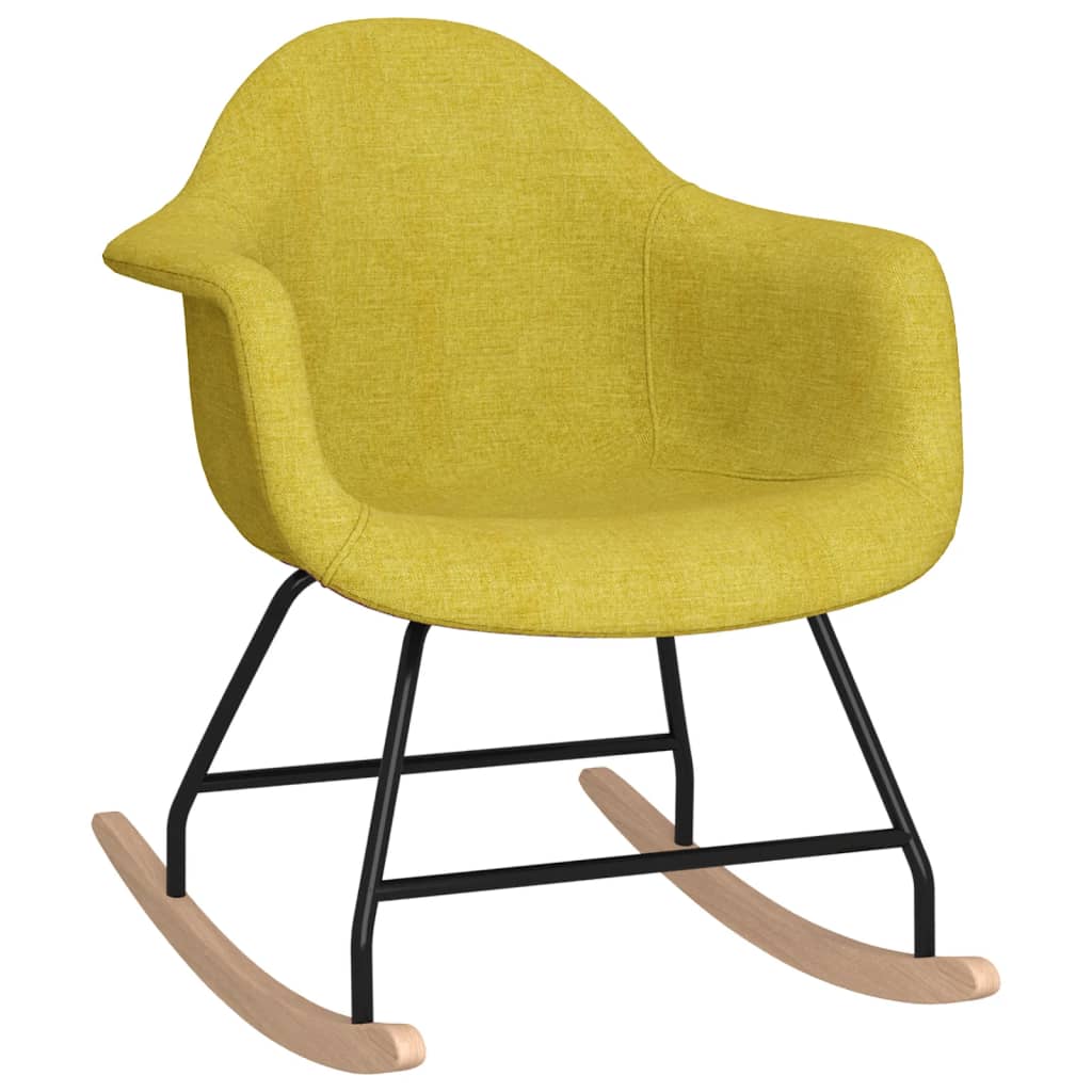 Sedia A Dondolo Verde In Tessuto VidaXL 11 width=274