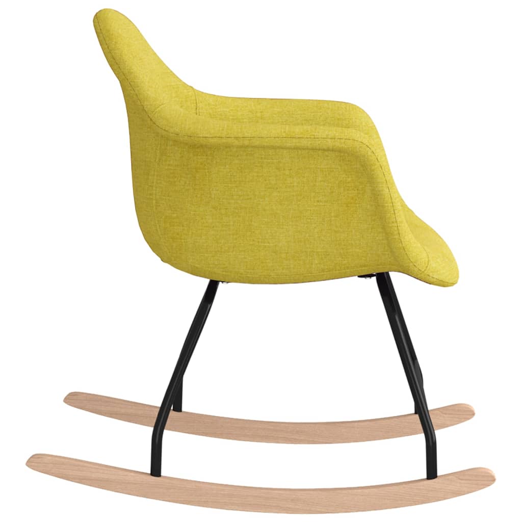 Sedia A Dondolo Verde In Tessuto VidaXL 12 width=274